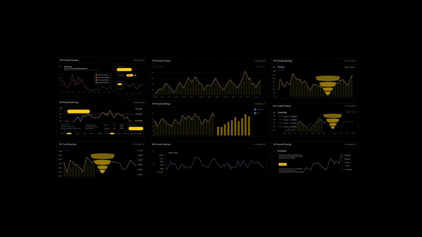 Media buyer reviewing TikTok Ads Manager dashboards across multiple campaigns on a desk with two monitors